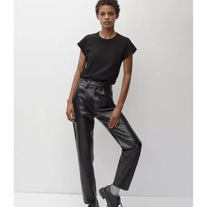 Free People Agolde Recycled Leather 90’s pinch waist Detox pants 👖